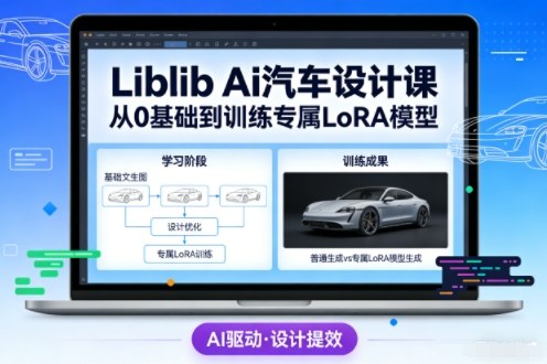 Liblib Ai汽车设计课,从0基础文生图,到教你训练专属设计和风格LoRA模型-网赚副业网