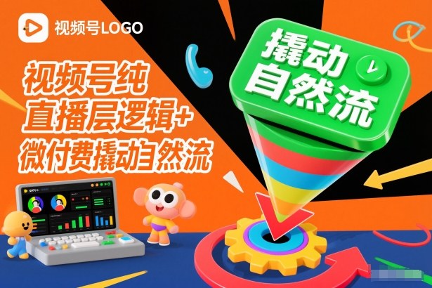 视频号纯直播底层逻辑+微付费撬动自然流-网赚副业网