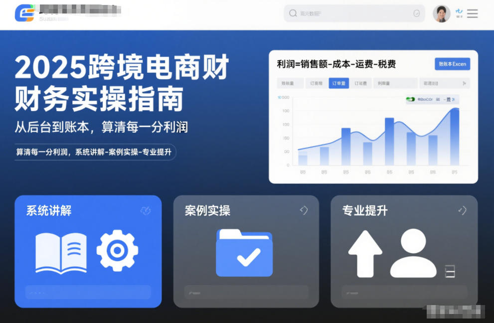 2025跨境电商财务实操指南,从后台到账本,算清每一分利润,系统讲解-案例实操-专业提升-网赚副业网
