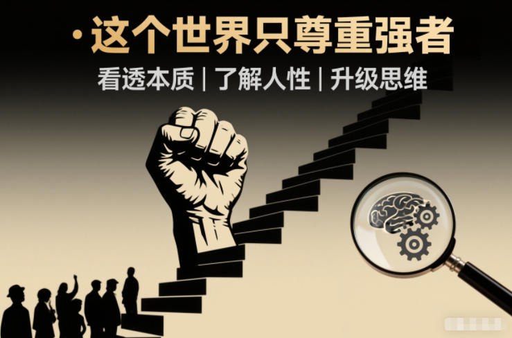 开悟1.0:这个世界只尊重强者,看透本质-了解人性-升级思维-网赚副业网