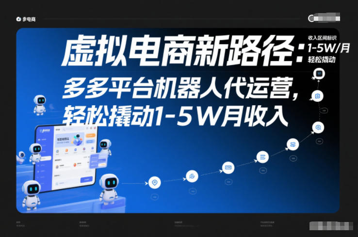 虚拟电商新路径:多多平台机器人代运营,轻松撬动1-5W月收入【揭秘】-网赚副业网