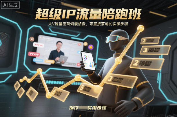 超级IP流量陪跑班,大V流量密码倾囊相授,可直接落地的实操步骤-网赚副业网