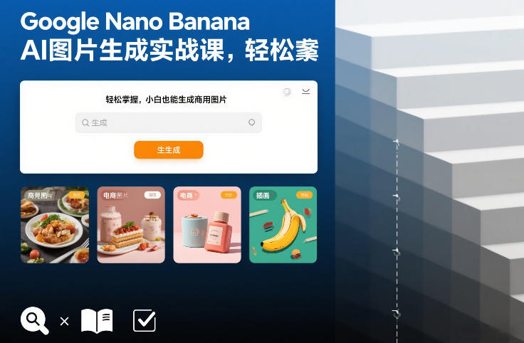 Google Nano Banana AI图片生成实战课,轻松掌握,小白也能生成商用图片-网赚副业网