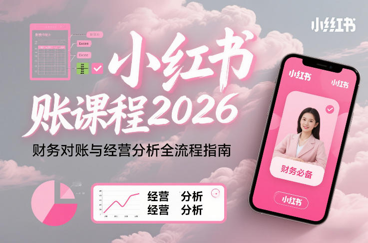 小红书对账课程2026,财务对账与经营分析全流程指南-网赚副业网