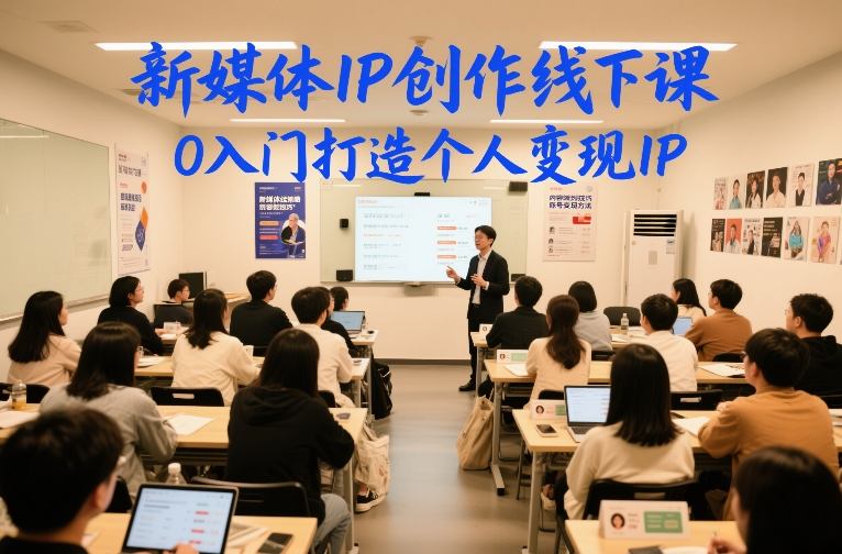 新媒体IP创作线下课,0入门打造个人变现IP-网赚副业网