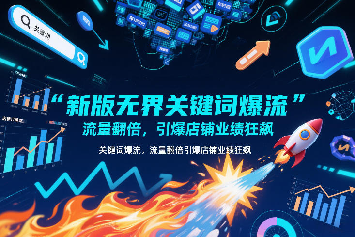 新版无界关键词爆流,流量翻倍,引爆店铺业绩狂飙-网赚副业网