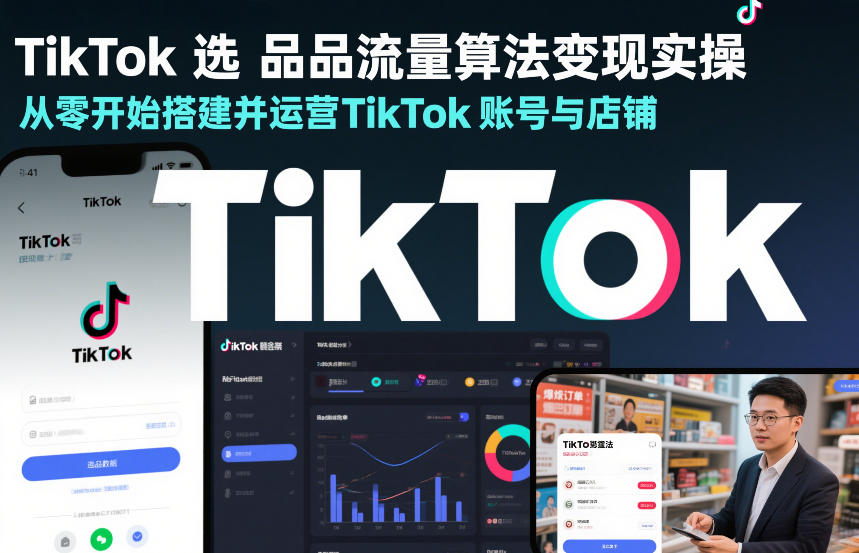 TikTok选品流量算法变现实操,从零开始搭建并运营TikTok账号与店铺-网赚副业网