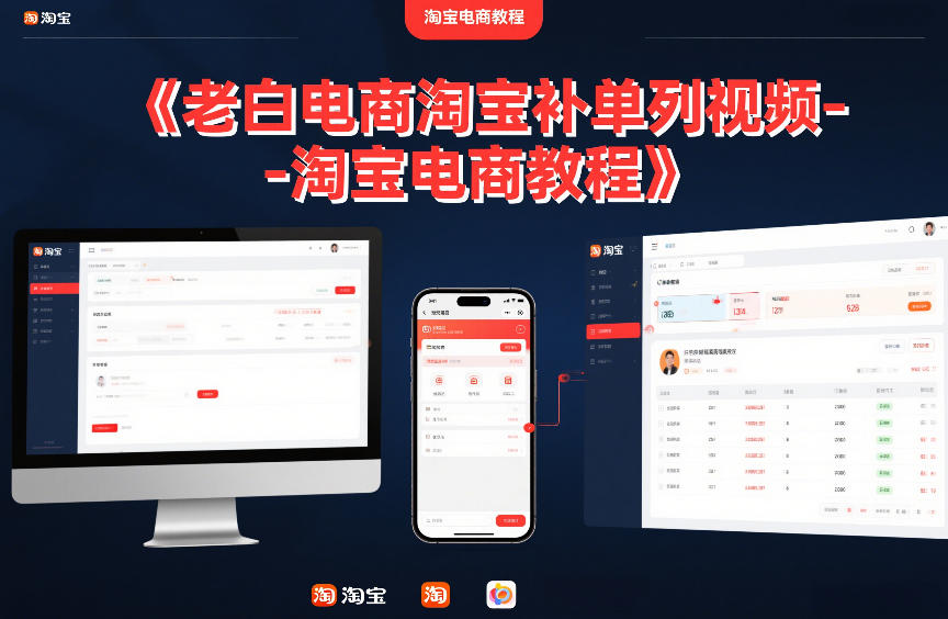 老白电商淘宝补单系列视频-淘宝电商教程-网赚副业网