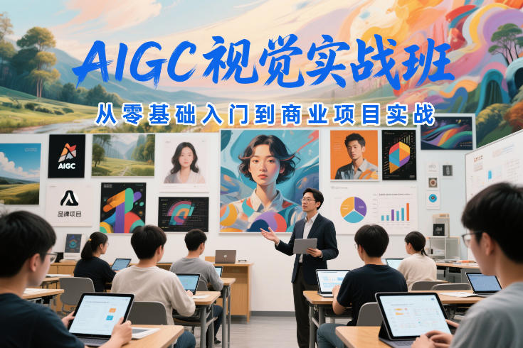 AIGC视觉实战班,从零基础入门到商业项目实战-网赚副业网