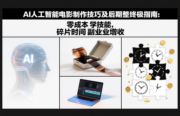 AI人工智能电影制作技巧及后期完整终极指南:零成本学技能,碎片时间副业增收-网赚副业网