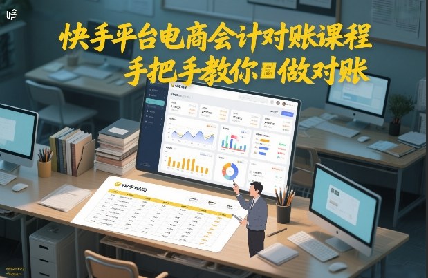 快手平台电商会计对账课程,手把手教你做对账-网赚副业网