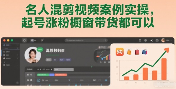 名人混剪视频案例实操,起号涨粉橱窗带货都可以-网赚副业网