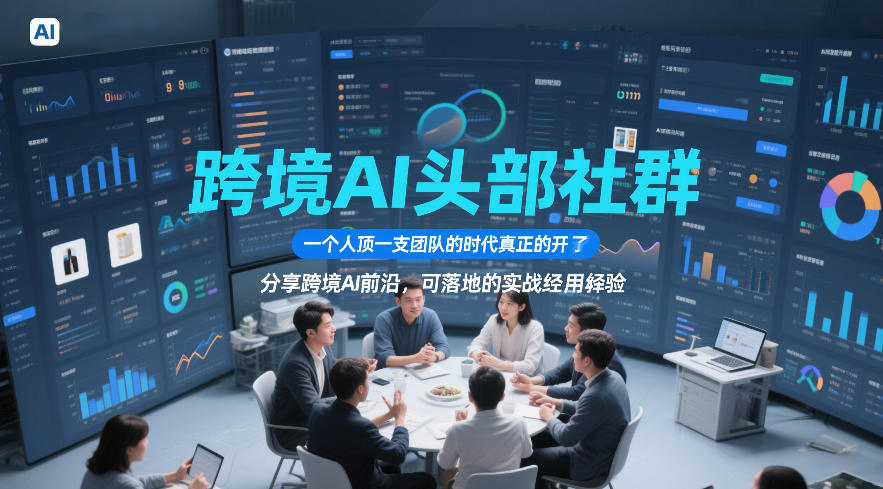 跨境AI头部社群,一个人顶一支团队的时代真正的开始了,分享跨境AI前沿,可落地的实战经验-网赚副业网