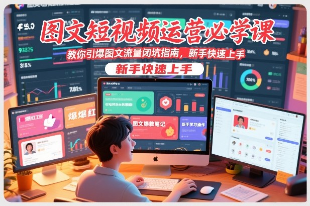图文短视频运营必学课，教你引爆图文流量闭坑指南，新手快速上手-网赚副业网