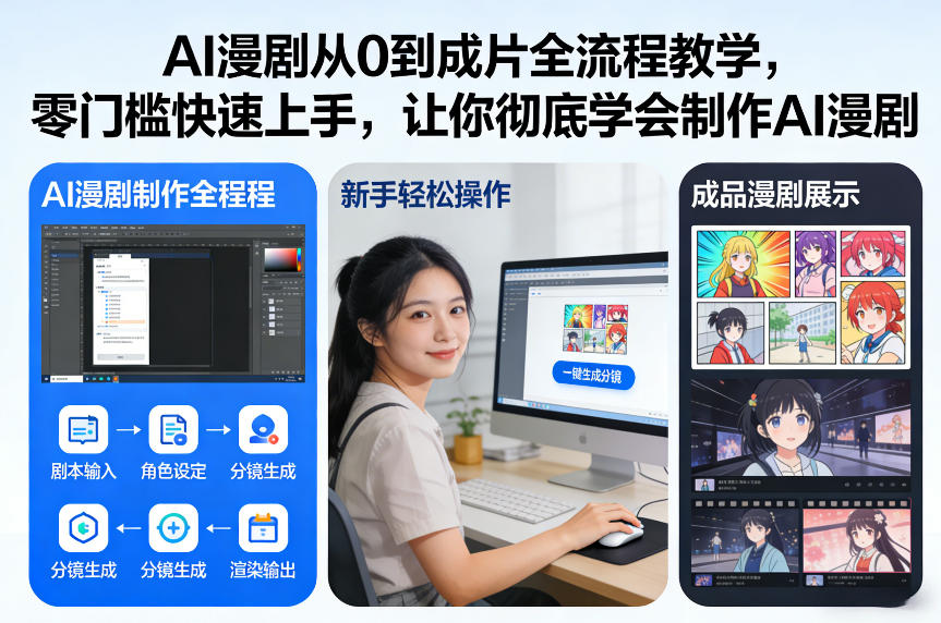AI漫剧从0到成片全流程教学,零门槛快速上手,让你彻底学会制作AI漫剧【保姆级教程】-网赚副业网