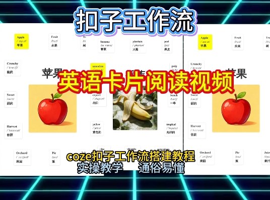 【一键生成英语卡片单词阅读工作流】2026保姆级教程,Coze工作流一键搭,英语单词卡片+阅读练习直接搞定-网赚副业网