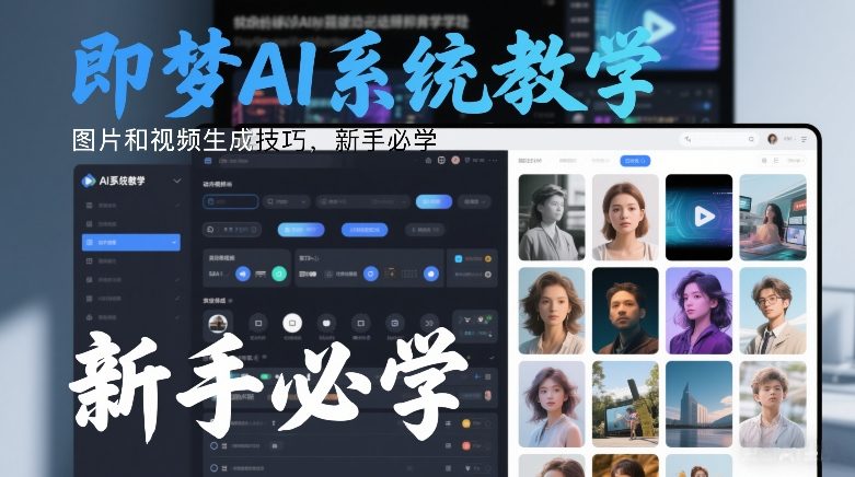即梦AI系统教学，图片和视频生成技巧，新手必学-网赚副业网