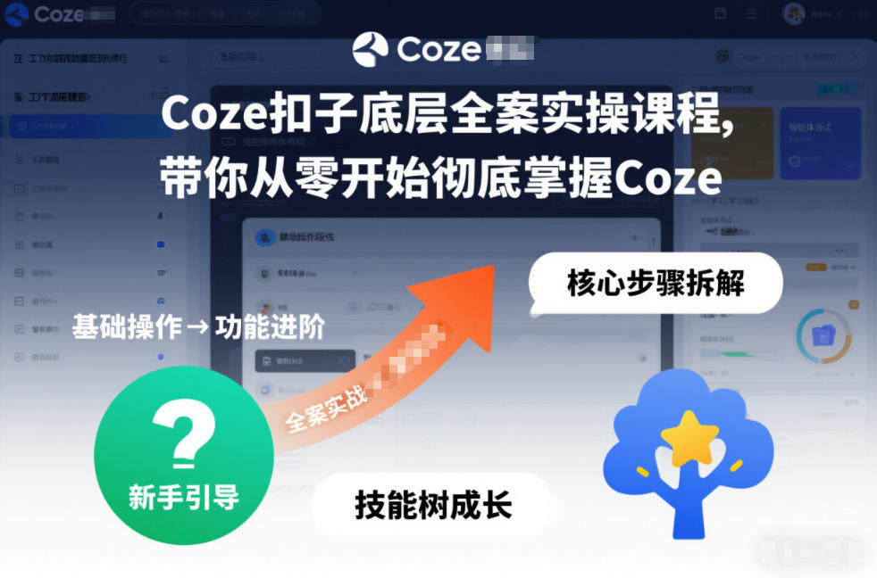 Coze扣子底层全案实操课程,带你从零开始彻底掌握Coze-网赚副业网