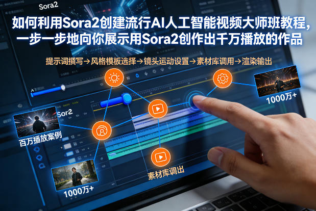 如何利用Sora2创建流行AI人工智能视频大师班,一步一步地向你展示用Sora2创作出千万播放的作品-网赚副业网