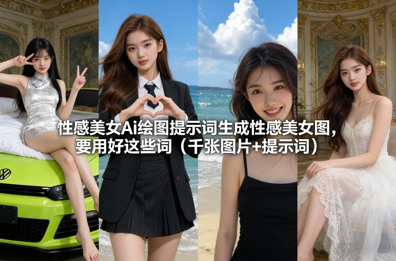 性感美女Ai绘图提示词生成性感美女图,要用好这些词(千张图片+提示词)-网赚副业网