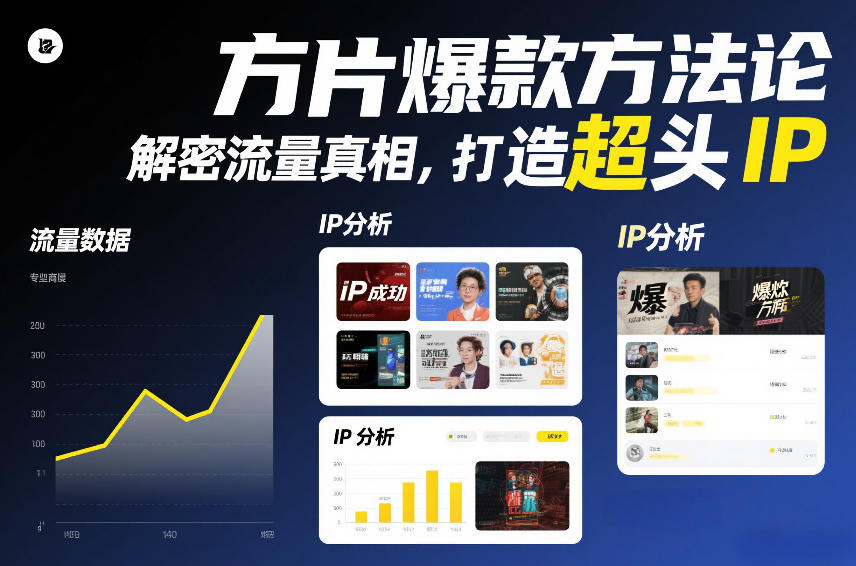 方片爆款方法论,解密流量真相,打造超头IP-网赚副业网