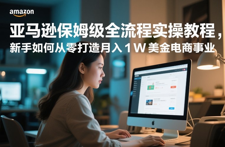 亚马逊保姆级全流程实操教程,新手如何从零打造月入1W美金电商事业-网赚副业网