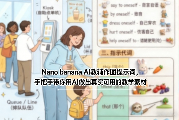 Nano banana AI教辅作图提示词,手把手带你用AI做出真实可用的教学素材-网赚副业网