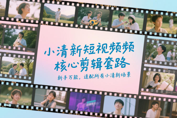 小清新短视频核心剪辑套路，新手万能，适配所有小清新场景-网赚副业网
