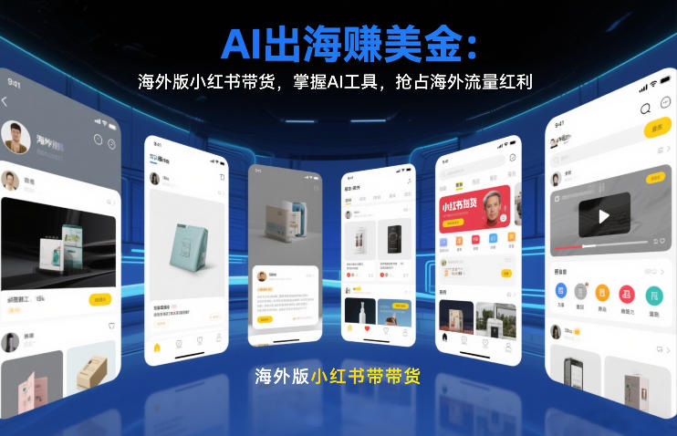 AI出海賺美金:海外版小红书带货,掌握AI工具,抢占海外流量红利(更新2026)-网赚副业网