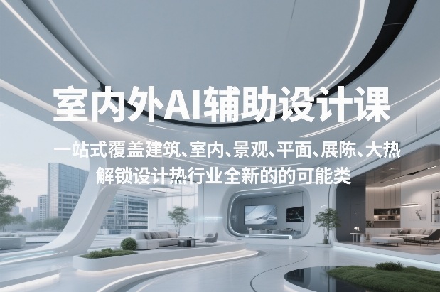 室内外AI设计课,一站式覆盖建筑、室内、景观、平面、展陈五大热门品类,解锁设计行业的全新可能-网赚副业网