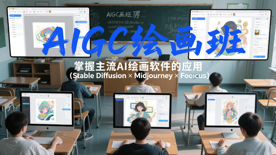 AIGC绘画班，掌握主流Ai绘画软件的应用（Stable Diffusion x Midjourney x Fooocus）-网赚副业网