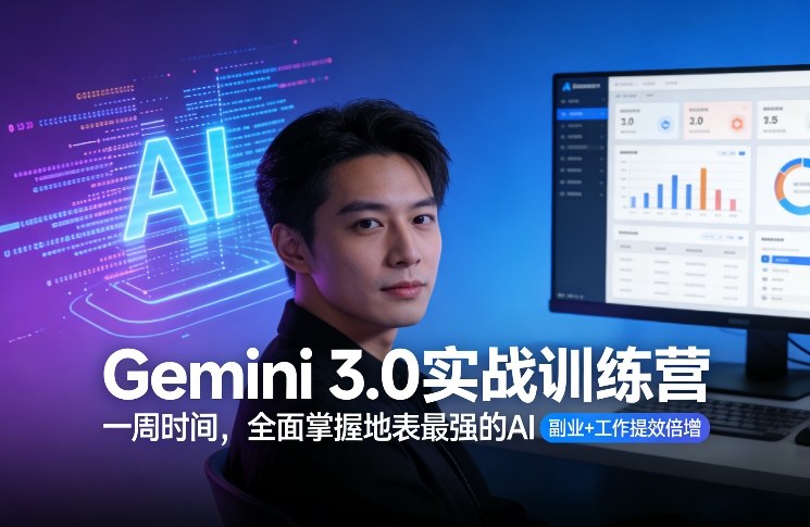 Gemini 3.0实战训练营，一周时间，全面掌握地表最强的AI，副业+工作提效倍增-网赚副业网