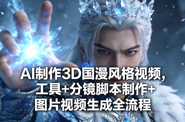 AI制作3D国漫风格视频,工具+分镜脚本制作+图片视频生成全流程-网赚副业网