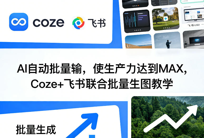 AI自动批量输,使生产力达到MAX,Coze+飞书联合批量生图教学-网赚副业网