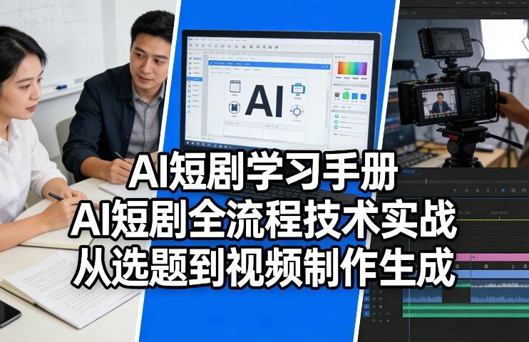 AI短剧学习手册,AI短剧全流程技术实战,从选题到视频制作生成-网赚副业网