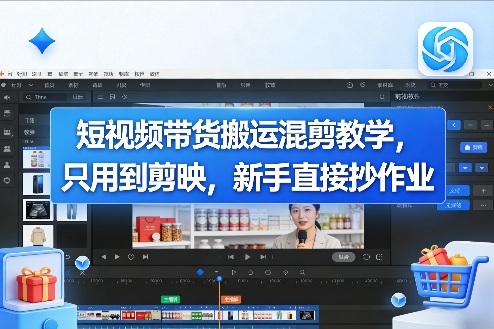 短视频带货搬运混剪教学,只用到剪映,新手直接抄作业-网赚副业网