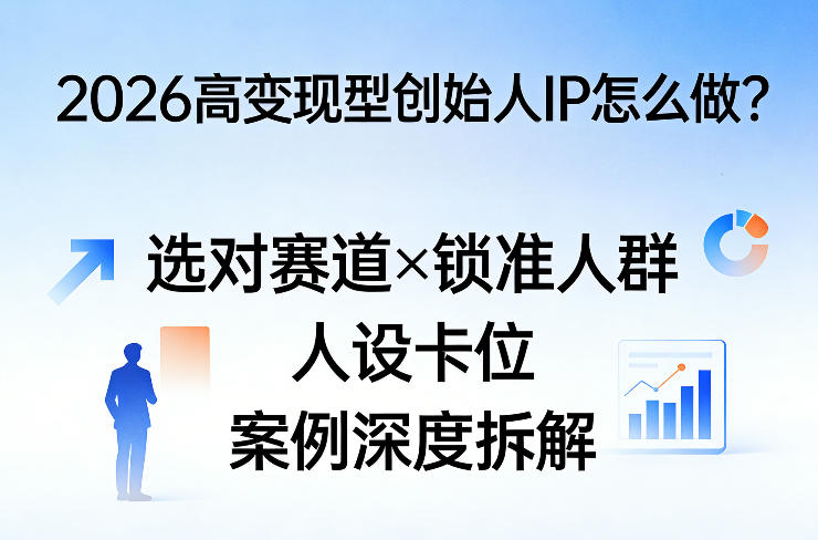 2026高变现型创始人IP怎么做?选对赛道×锁准人群×人设卡位×案例深度拆解-网赚副业网