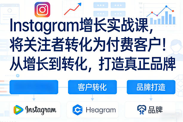 Instagram增长实战课，将关注者转化为付费客户！从增长到转化，打造真正品牌（双语字幕）-网赚副业网