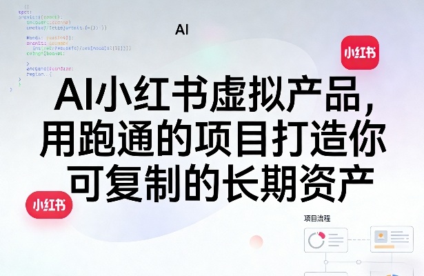 AI小红书虚拟产品,用跑通的项目打造你可复制的长期资产-网赚副业网