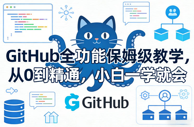 GitHub全功能保姆级教学，从0到精通，小白一学就会-网赚副业网