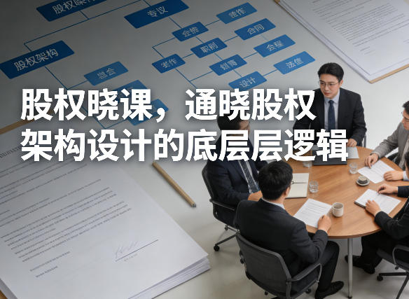 股权晓课,通晓股权架构设计的底层逻辑-网赚副业网