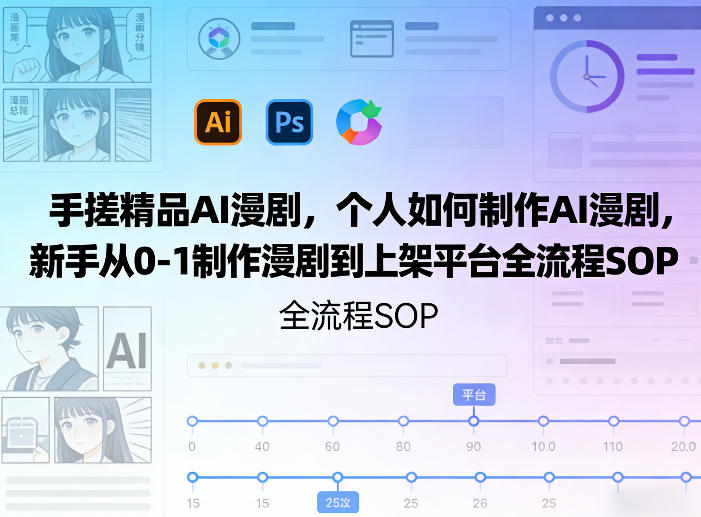 手搓精品AI漫剧,个人如何制作AI漫剧,新手从0-1制作漫剧到上架平台全流程SOP-网赚副业网