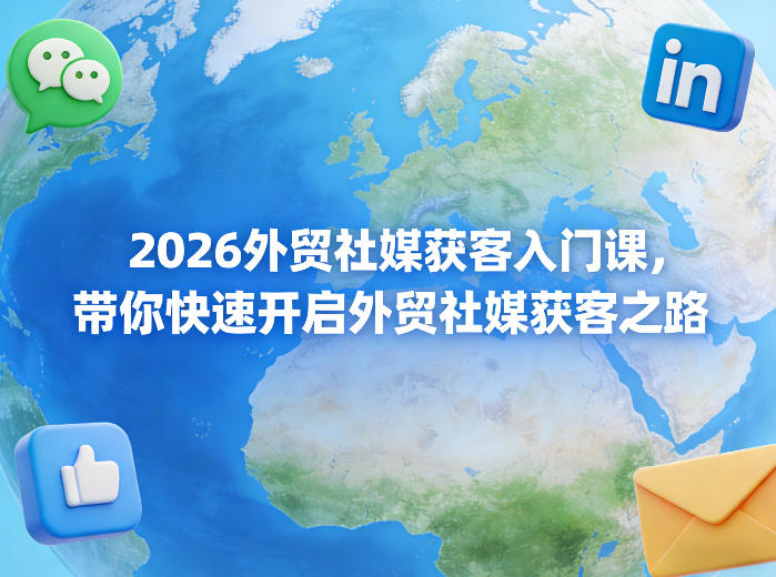 2026外贸社媒获客入门课,带你快速开启外贸社媒获客之路-网赚副业网