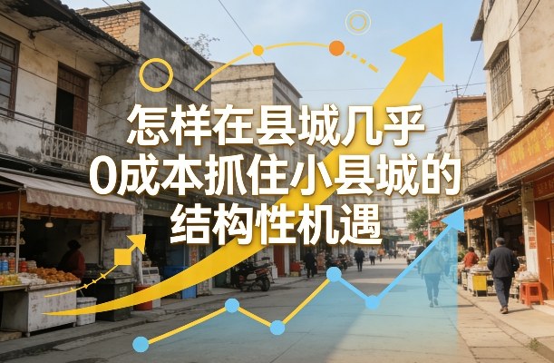 付费文章:怎样在县城几乎0成本抓住小县城的结构性机遇-网赚副业网