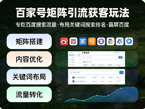 百家号矩阵引流获客玩法,专吃百度搜索流量,布局关键词搜索排名,霸屏百度-网赚副业网
