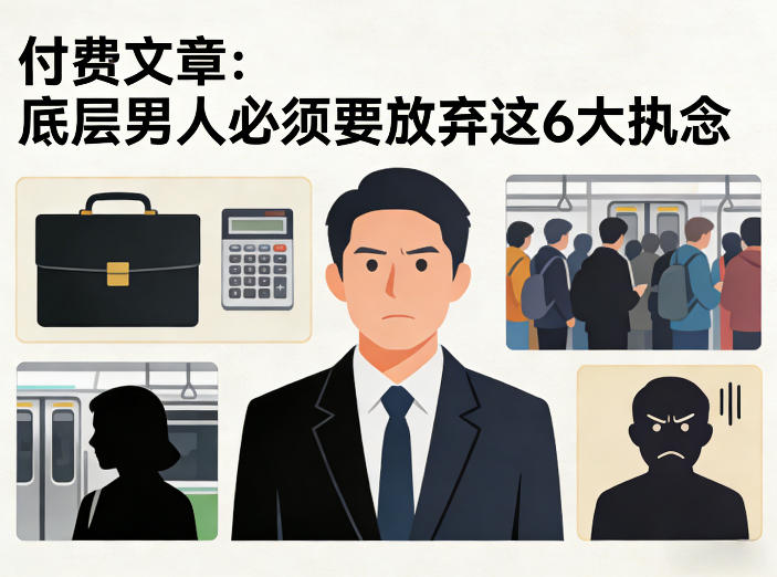 付费文章:底层男人必须要放弃这6大执念-网赚副业网