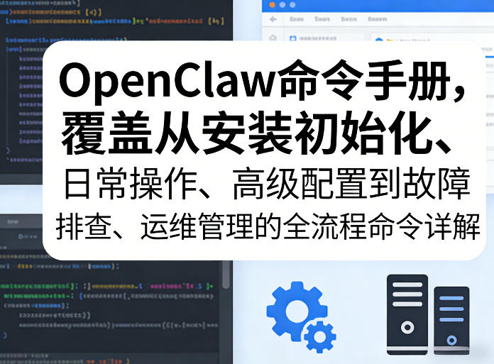OpenClaw命令手册,覆盖从安装初始化、日常操作、高级配置到故障排查、运维管理的全流程命令详解-网赚副业网