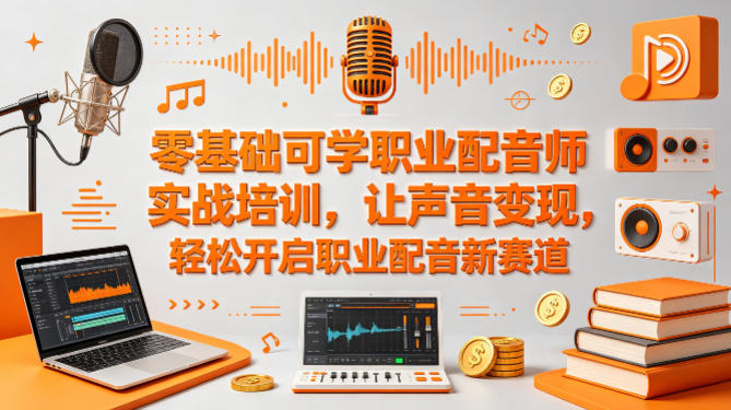 零基础可学职业配音师实战培训,让声音变现,轻松开启职业配音新赛道-网赚副业网