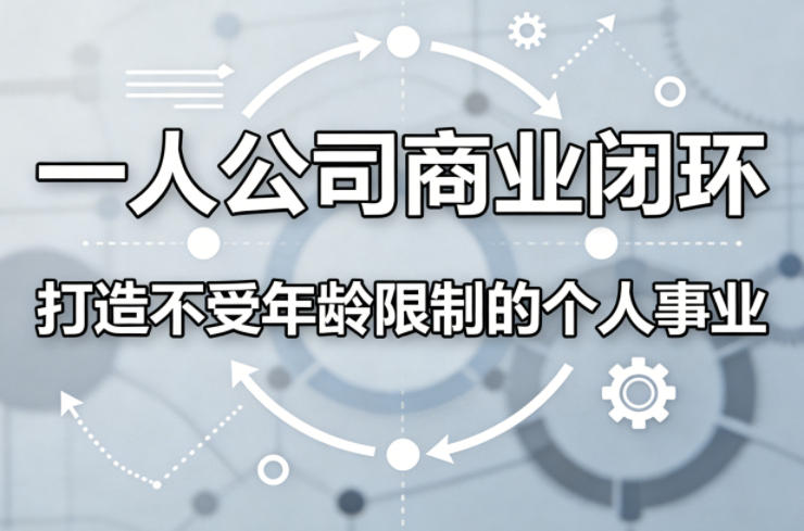 一人公司商业闭环,打造一份不受年龄限制的个人事业-网赚副业网