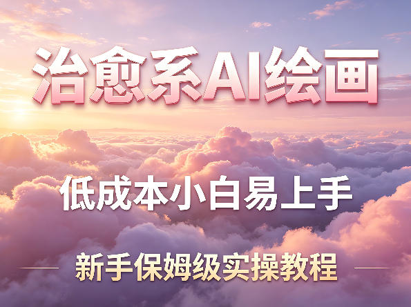 治愈系AI绘画提示词项目,低成本小白易上手,每天10分钟,新手保姆级实操教程-网赚副业网